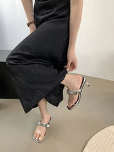 LBSFY  -  Silver Black Women Slippers Summer Outside Mules Shoes Thin High Heels Party Pumps Transparent Dress Shoes Woman Size 35-39